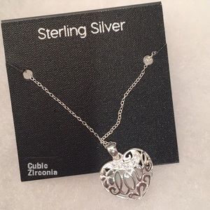 Sterling silver heart pendant
